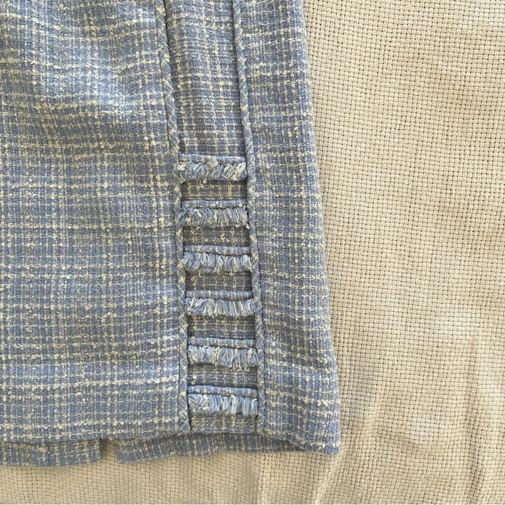Vintage Blue & White Check Pencil Skirt - Picture 3 of 5